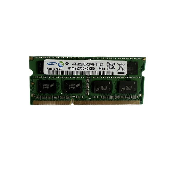 رم لپ تاپ ddr3 تک کاناله 1600 مگاهرتز سامسونگ مدل pc3-12800 ظرفیت 4 گیگابایت