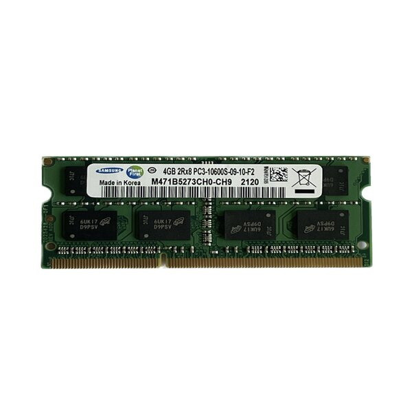 رم لپ تاپddr3 تک کاناله 1333 مگاهرتز cl9 سامسونگ مدل pc3-10600 ظرفیت 4 گیگابایت