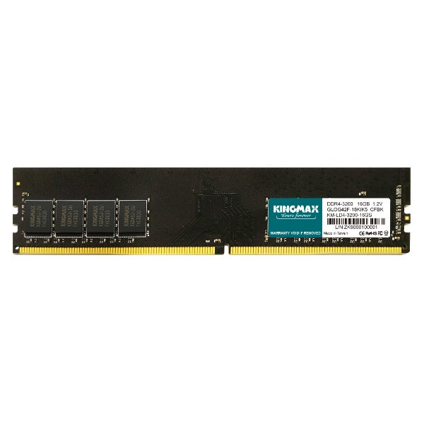 رم دسکتاپ کینگ مکس مدل GLOH22F-28KHK5 ظرفیت 16 گیگابایت DDR4 تک کاناله 3200 مگاهرتز تایمینگ 22 و مصرف انرژی پایین