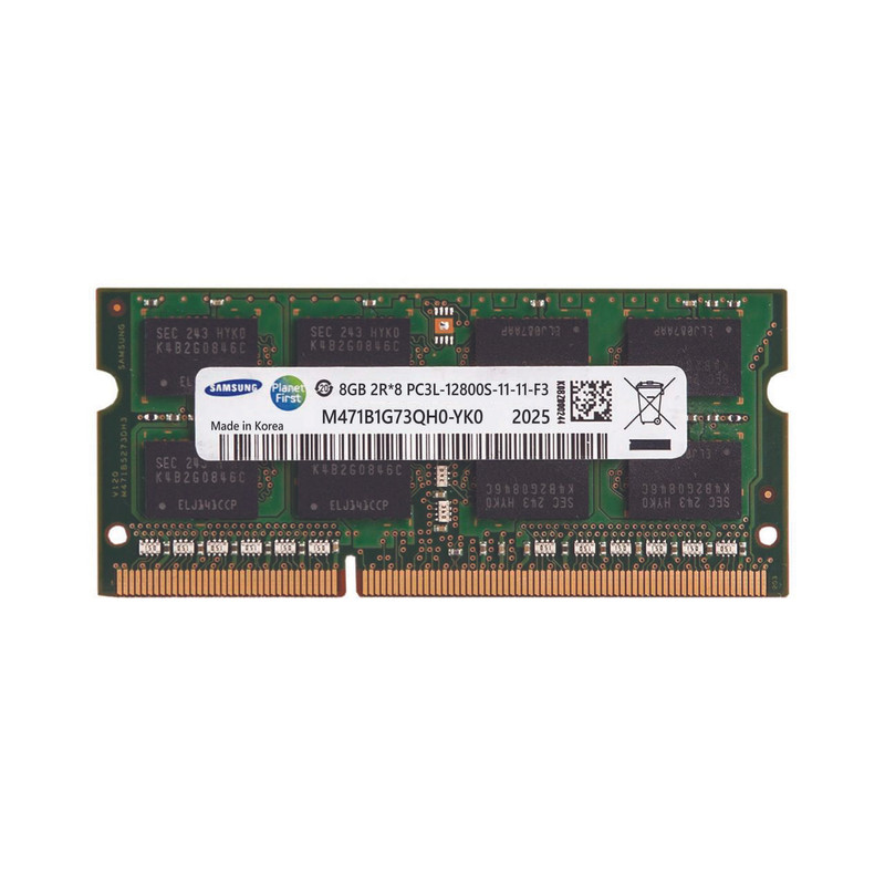 رم لپتاپ DDR3 8 گیگابایت تک کاناله سامسونگ مدل PC3L 12800S فرکانس 1600 مگاهرتز تایمینگ CL11 ولتاژ 1.35 ولت SO-DIMM