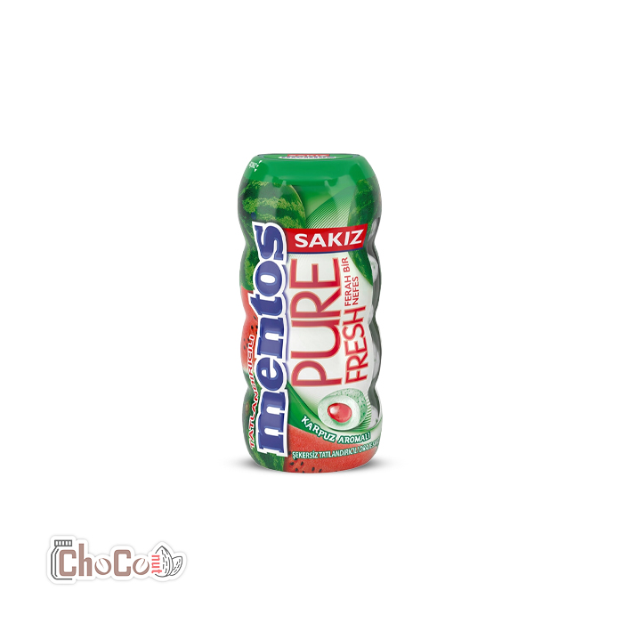 آدامس منتوس قوطی عسلی 30گرم هندوانه | MENTOS GUM