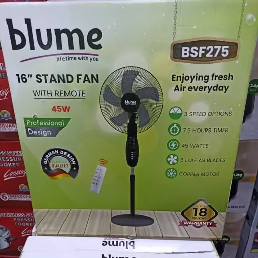 پنکه Blume مدل BSF275 جدید تایمر و کنترل دار