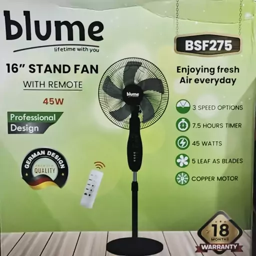 پنکه Blume مدل BSF275 جدید تایمر و کنترل دار