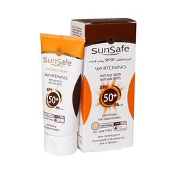 ضد آفتاب روشن کننده سان سیف ( کرم ضد آفتاب SPF50 روشن کننده سان سیف مناسب انواع پوست 50 گرم )