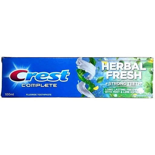 خمیر دندان کرست Crest کامل مدل Complete Herbal Fresh 100 میل