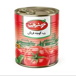  کنسرو رب قوطی گوجه فرنگی خوشبخت پاستوریزه 800 گرمی آسان بازشو درپوش دار