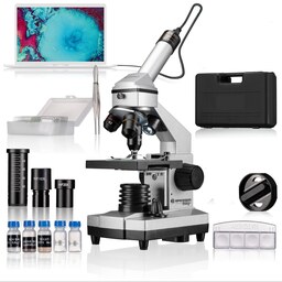 میکروسکوپ بیولوژی 1280x برابر با چشمی دیجیتال و کیف حمل