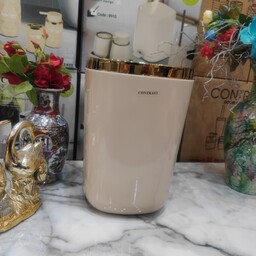 سطل تک سرویس بهداشتی طرح روما ساده رنگ بسیار پرفروش و محبوب وانیلی طلایی برند کنتراست نو آکبند به همراه ارسال سریع