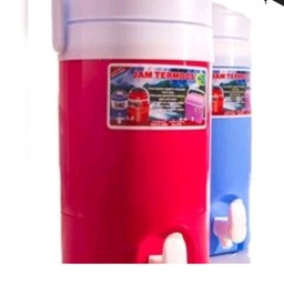 کلمن آب 4 لیتر 2 شیر  استوانه ایی در رنگ های مختلف صورتی ،ابی و قرمز 