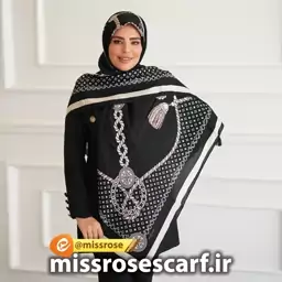 روسری نخی میس رز طرح آکوا