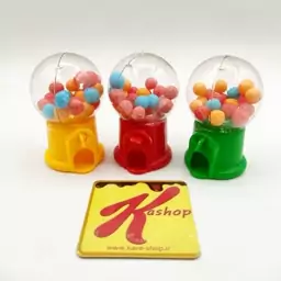 آبنبات گردونه شانس توپی با طعم میوه ای پک سه عددی candy machine

