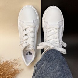  کفش ونس زنانه لژدار رنگ سفید مدل نونا سایزبندی 37 تا 41