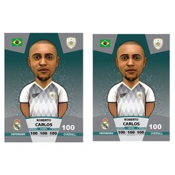 کیمدی برچسب فوتبالی کیمدی روبرتو کارلوس سری پریمیوم توپ طلا - 2024(طرح کیمدی) مجموعه 2 عددی