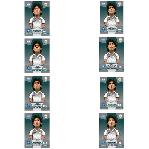 کیمدی برچسب  فوتبالی کیمدی دیگو مارادونا سری پریمیوم توپ طلا - 2024(طرح کیمدی)مجموعه 8عددی