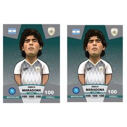 کیمدی برچسب فوتبالی کیمدی دیگو مارادونا سری پریمیوم توپ طلا - 2024(طرح کیمدی) مجموعه 2 عددی