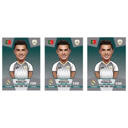 کیمدی برچسب فوتبالی کیمدی کریستینو رونالدو سری پریمیوم توپ طلا - 2024(طرح کیمدی)مجموعه 3 عددی