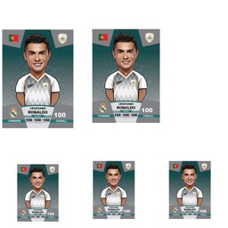 کیمدی برچسب فوتبالی کیمدی کریستینو رونالدو سری پریمیوم توپ طلا - 2024(طرح کیمدی)مجموعه 5عددی