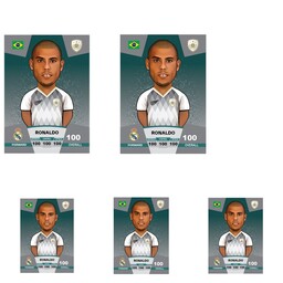 کیمدی برچسب فوتبالی کیمدی رونالدو لیما سری پریمیوم توپ طلا - 2024(طرح کیمدی)مجموعه 5عددی