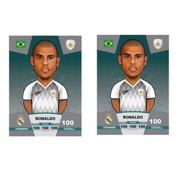 کیمدی برچسب فوتبالی کیمدی رونالدو لیما سری پریمیوم توپ طلا - 2024(طرح کیمدی) مجموعه 2 عددی