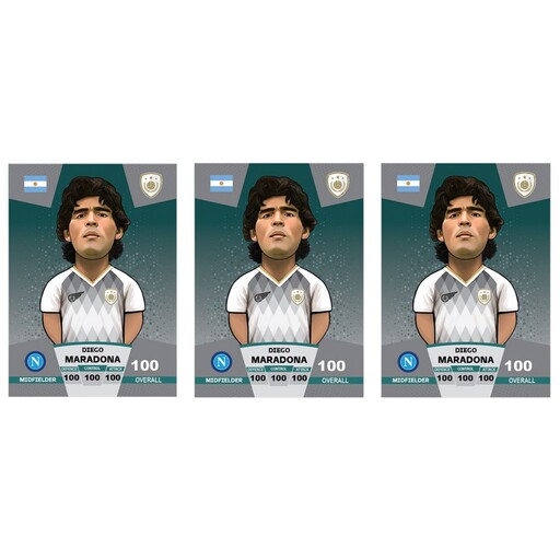 کیمدی برچسب فوتبالی کیمدی دیگو مارادونا سری پریمیوم توپ طلا - 2024(طرح کیمدی)مجموعه 3 عددی