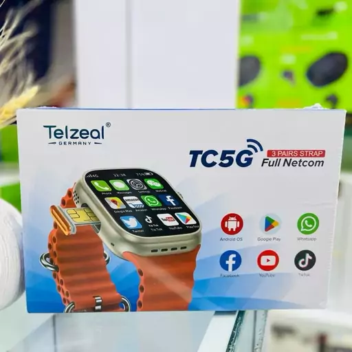 ساعت هوشمند سیمکارت خور telzeal tc 5G صفحه نمایش 2.2اینچ HD