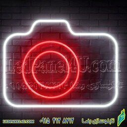 تابلو نئون فلکسی طرح دوربین - کد NEON302 - تابلوسازی رضا (e-31)