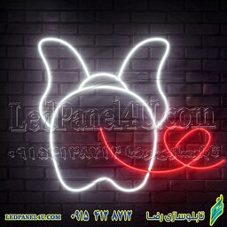 تابلو نئون فلکسی طرح فیل  - کد NEON279 - تابلوسازی رضا (e-9)