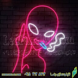 تابلو نئون فلکسی طرح آدم فضایی - کد NEON325 - تابلوسازی رضا (e-50)