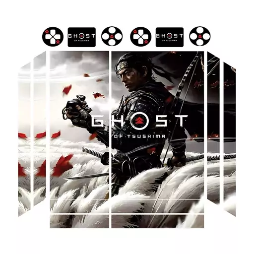 اسکین(برچسب)Playstation 4-مدل فت -طرح Ghost of Tsushima-کد02-سفارشی