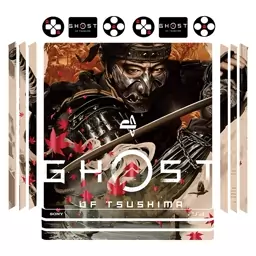 اسکین(برچسب)Playstation 4-مدل پرو -طرح Ghost of Tsushima  -کد01-سفارشی