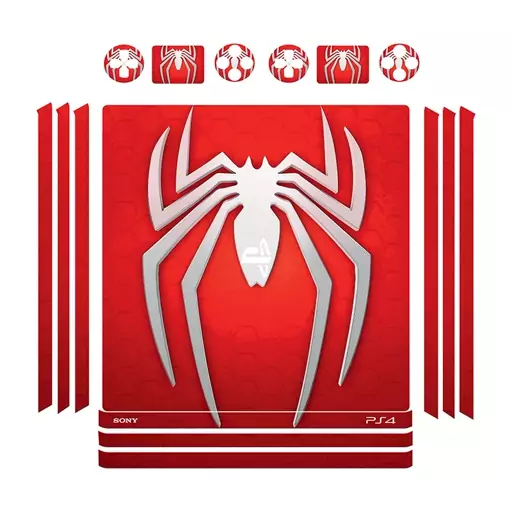 اسکین(برچسب)Playstation 4-مدل پرو -طرحspiderman -کد03-سفارشی