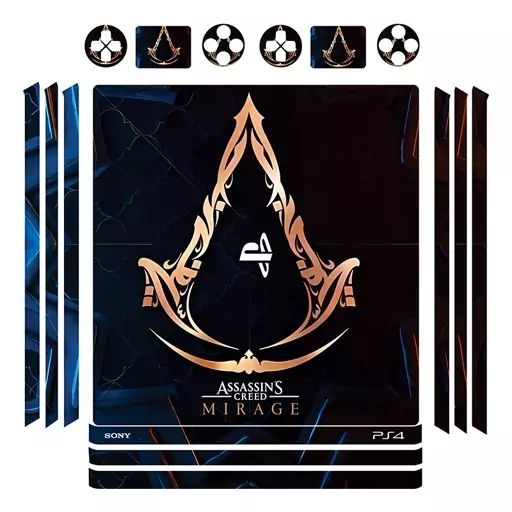 اسکین(برچسب)Playstation 4-مدل پرو -طرحassassins creed -کد01-سفارشی