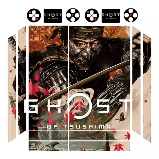 اسکین(برچسب)Playstation 4-مدل فت -طرح Ghost of Tsushima-کد01-سفارشی