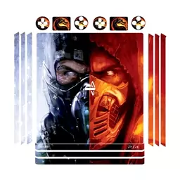 اسکین(برچسب)Playstation 4-مدل پرو -طرحmortal kombat  -کد01-سفارشی