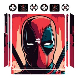 اسکین(برچسب)Playstation 4-مدل اسلیم-طرح deadpool-کد02-سفارشی