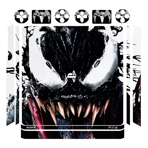 اسکین(برچسب)Playstation 4-مدل اسلیم-طرح venom-کد01-سفارشی