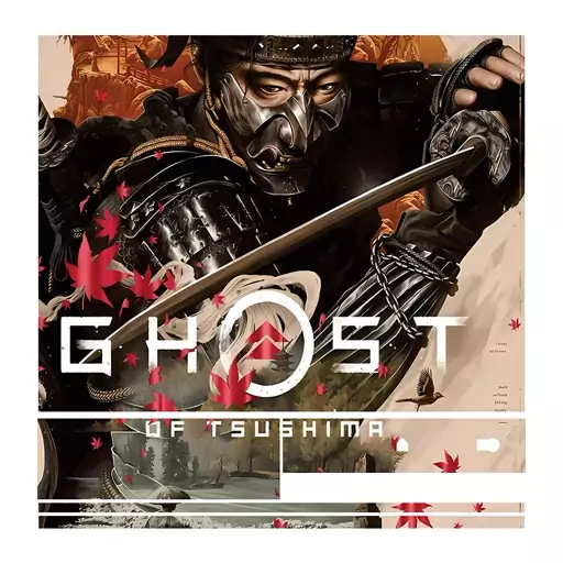 اسکین(برچسب)Playstation 3-مدل فت-طرح Ghost of Tsushima-کد01-سفارشی