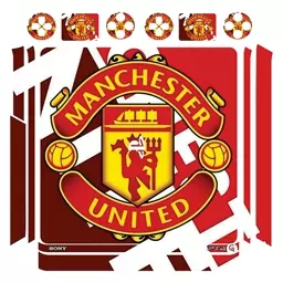 اسکین(برچسب)Playstation 4-مدل اسلیم-طرح manchester united -کد01-سفارشی