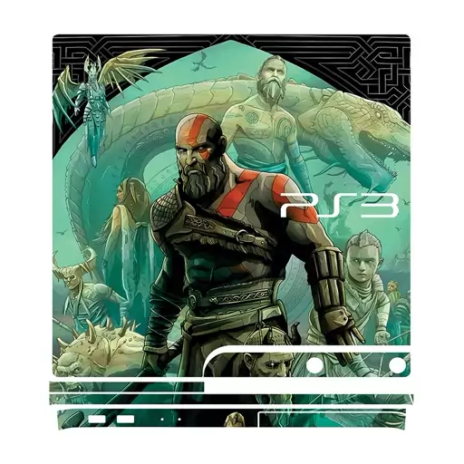 اسکین(برچسب)Playstation 3-مدل اسلیم-طرح GOD OF WAR-کد08-سفارشی