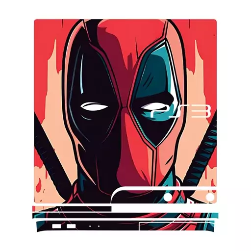 اسکین(برچسب)Playstation 3-مدل اسلیم-طرح DEADPOOL-کد01-سفارشی