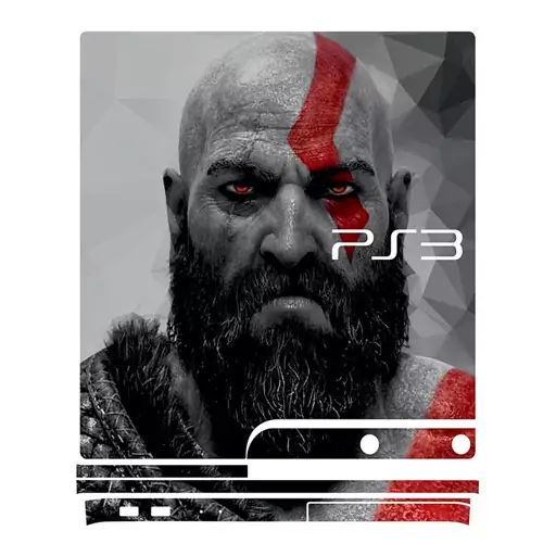 اسکین(برچسب)Playstation 3-مدل اسلیم-طرح GOD OF WAR-کد07-سفارشی