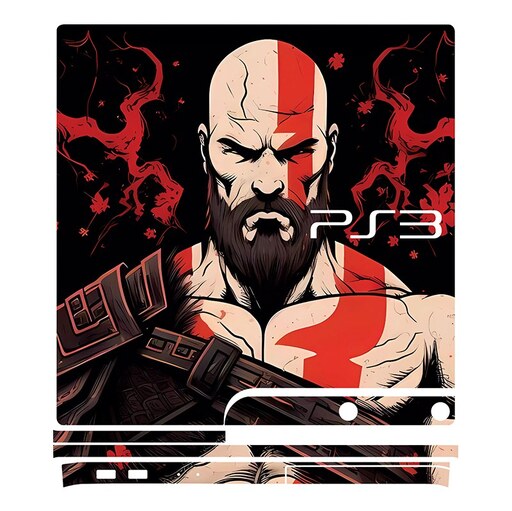 اسکین(برچسب)Playstation 3-مدل اسلیم-طرح GOD OF WAR-کد05-سفارشی