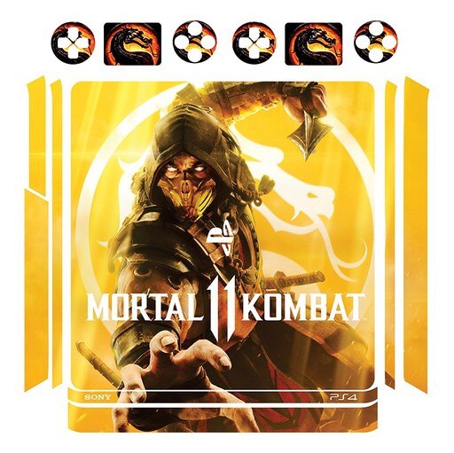 اسکین(برچسب)Playstation 4-مدل اسلیم-طرحmortal kombat -کد02-سفارشی