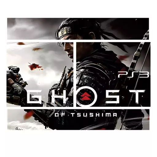 اسکین(برچسب)Playstation 3-مدل سوپر اسلیم-طرحGhost of Tsushima-کد02-سفارشی