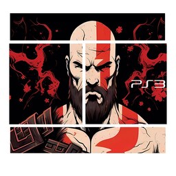 اسکین(برچسب)Playstation 3-مدل سوپر اسلیم-طرحGOD OF WAR-کد05-سفارشی