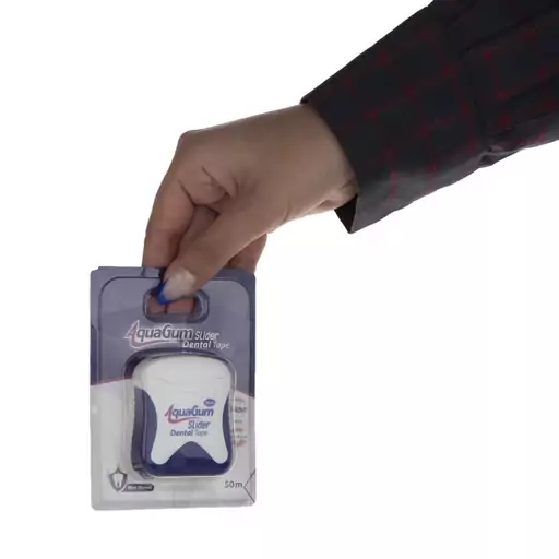 نخ دندان آکواگام مدل اسلایدر Slider Dental Floss (50 متری )