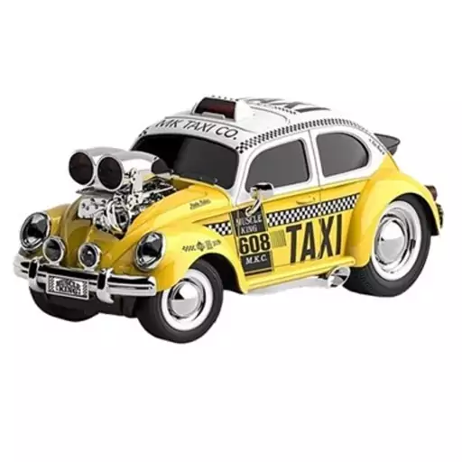 اسباب بازی ماشین کنترلی موزیکال طرح تاکسی زرد مدل Radio-controlled taxi toy car