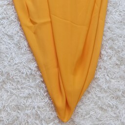 روسری زنانه نارنجی کرپ حریر قواره 130
