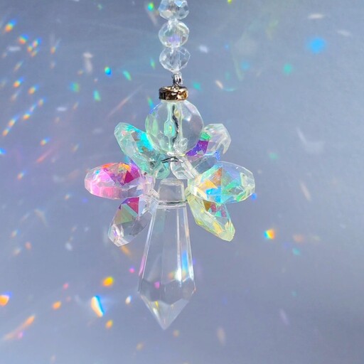 سان کچر فرشته angel suncatcher آویز کیف و آویز آینه ماشین