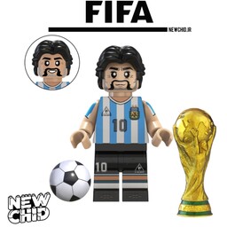 لگو مینی فیگور مارادونا دو چهره باجام جهانی لگویی مدل TV7003  سری فوتبالی فیفا